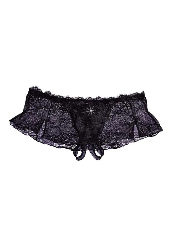 PETITE FLEUR GOLD PETITE FLEUR GOLD Tanga gaćice  crna