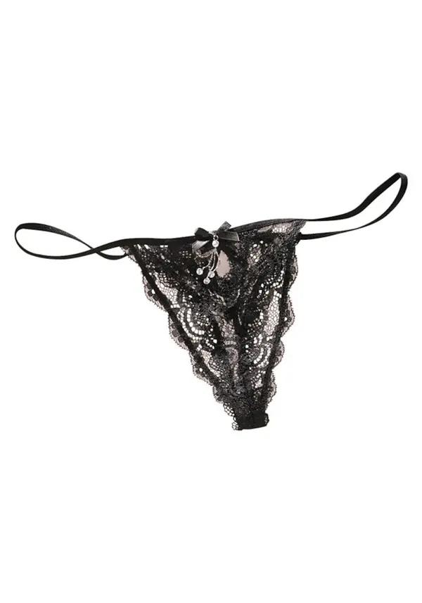 PETITE FLEUR GOLD PETITE FLEUR GOLD Tanga gaćice  crna