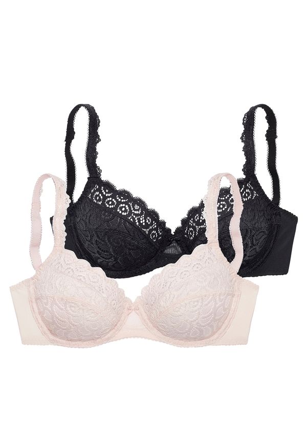 PETITE FLEUR PETITE FLEUR Grudnjak  puder roza / crna