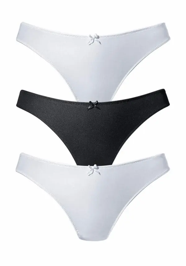 PETITE FLEUR PETITE FLEUR Tanga gaćice  crna / bijela