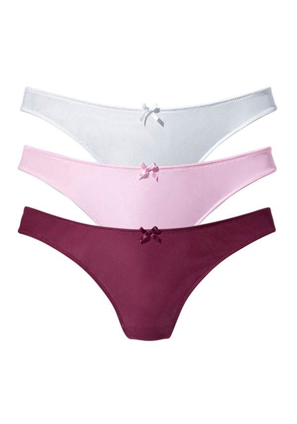 PETITE FLEUR PETITE FLEUR Tanga gaćice  pastelno roza / boja vina / bijela