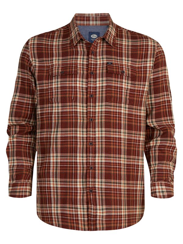 Petrol Industries Petrol Industries Košulja  bež / smeđa / narančasta / boja vina