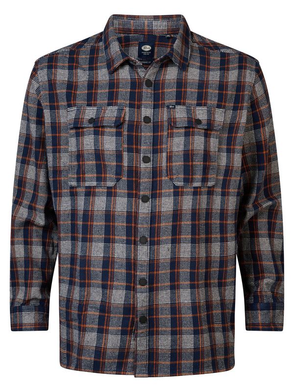 Petrol Industries Petrol Industries Košulja 'Southeast'  noćno plava / tamno narančasta / bijela