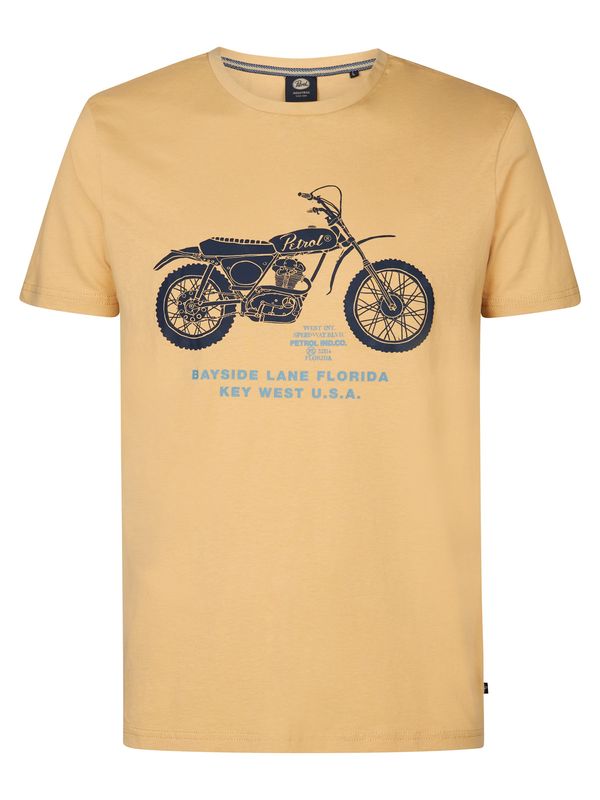 Petrol Industries Petrol Industries Majica 'Manta'  plava melange / med / crna melange