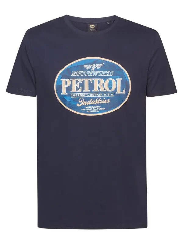 Petrol Industries Petrol Industries Majica  mornarsko plava / bijela