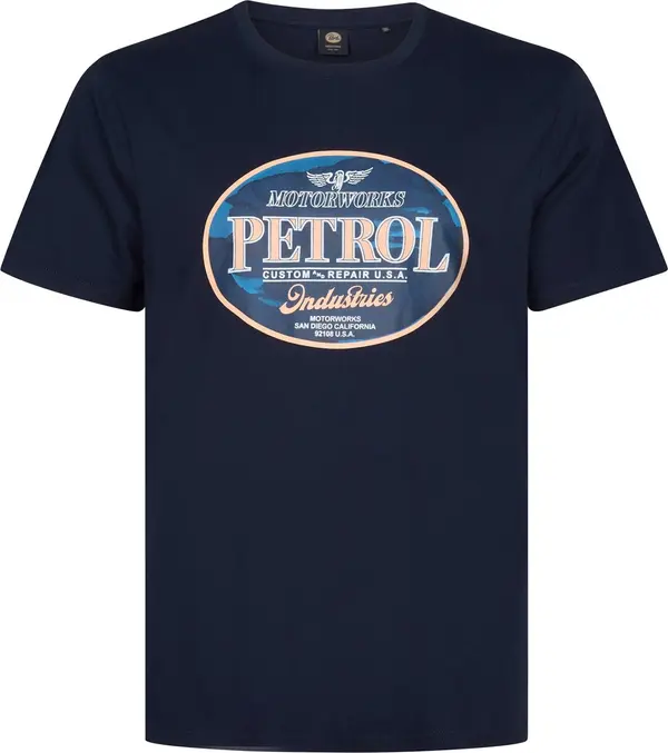 Petrol Industries Petrol Industries Majica  mornarsko plava / safirno plava / med