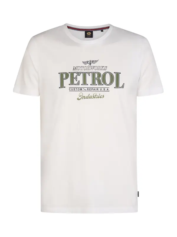 Petrol Industries Petrol Industries Majica  morsko plava / maslinasta / bijela