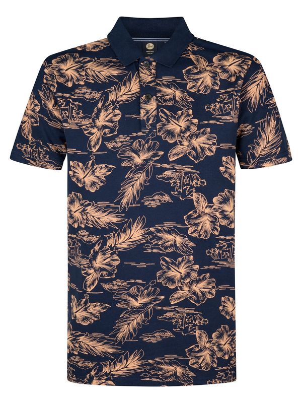 Petrol Industries Petrol Industries Majica 'Shellway'  bež / mornarsko plava