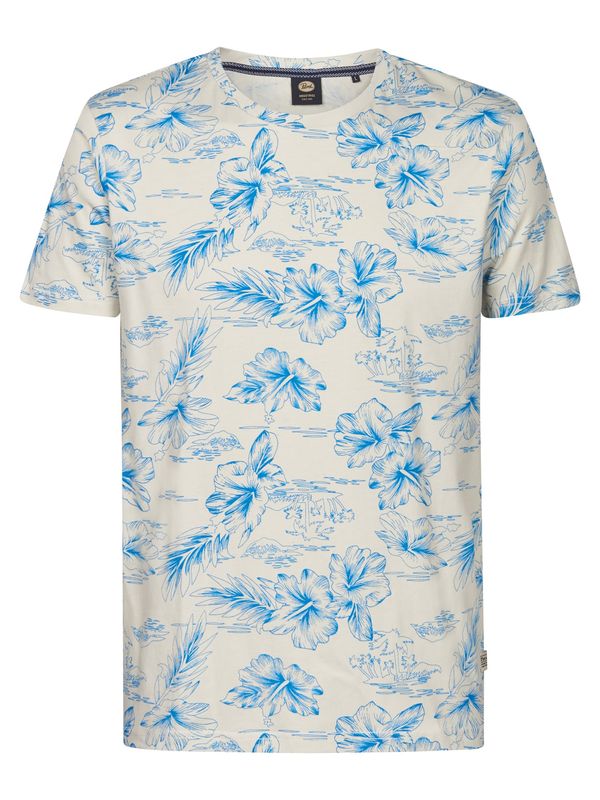 Petrol Industries Petrol Industries Majica  sivkasto bež / azur