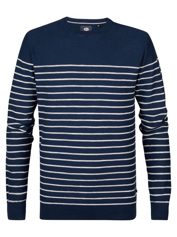 Petrol Industries Petrol Industries Pulover 'Palm'  mornarsko plava / bijela