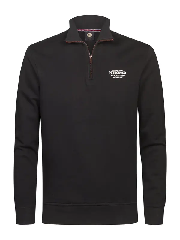 Petrol Industries Petrol Industries Sweater majica  crna / bijela