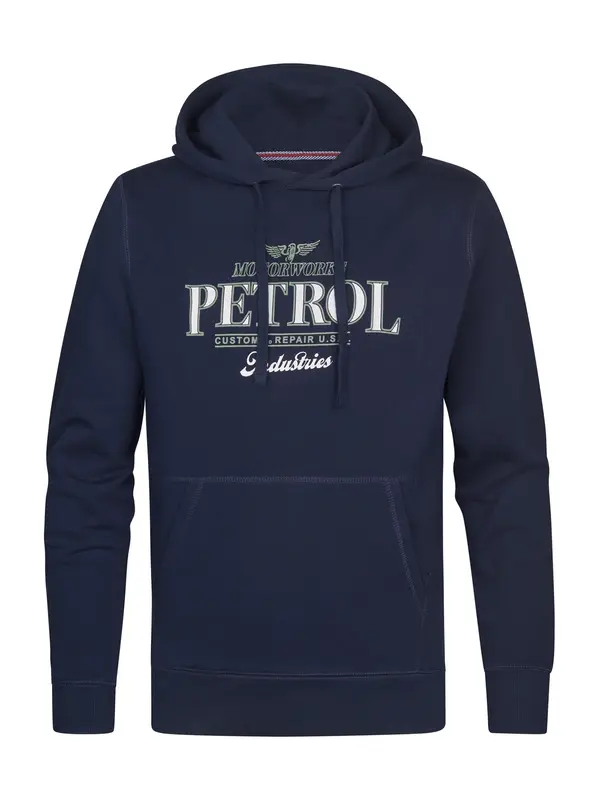 Petrol Industries Petrol Industries Sweater majica  mornarsko plava / pastelno zelena / bijela