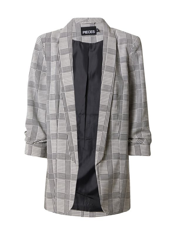PIECES PIECES Blejzer 'BOSELLA'  siva / crna / bijela