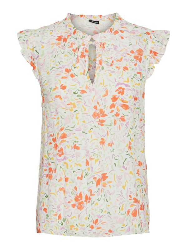 PIECES PIECES Bluza 'ARINE'  žuta / zelena / narančasta / bijela