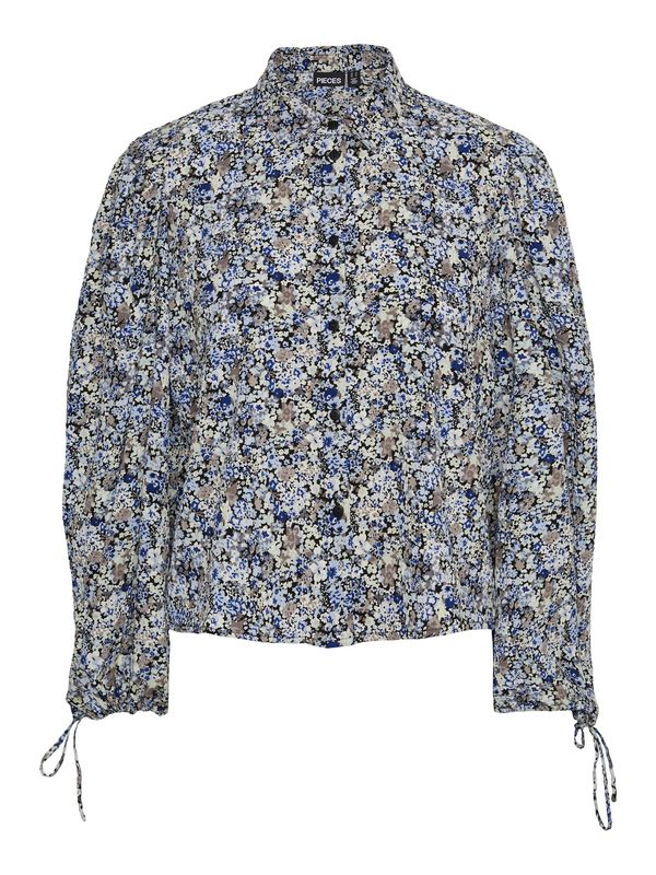 PIECES PIECES Bluza 'DIRASI'  ecru/prljavo bijela / plava / kameno siva / crna