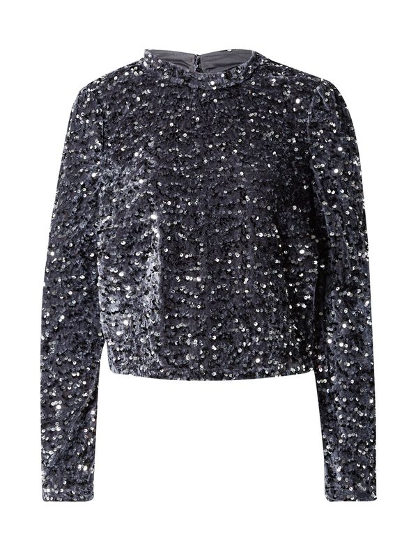 PIECES PIECES Bluza 'Kam'  tamo siva / srebro