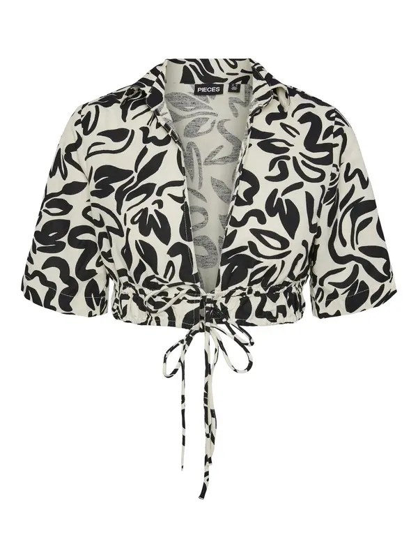 PIECES PIECES Bluza 'LARISA'  crna / bijela