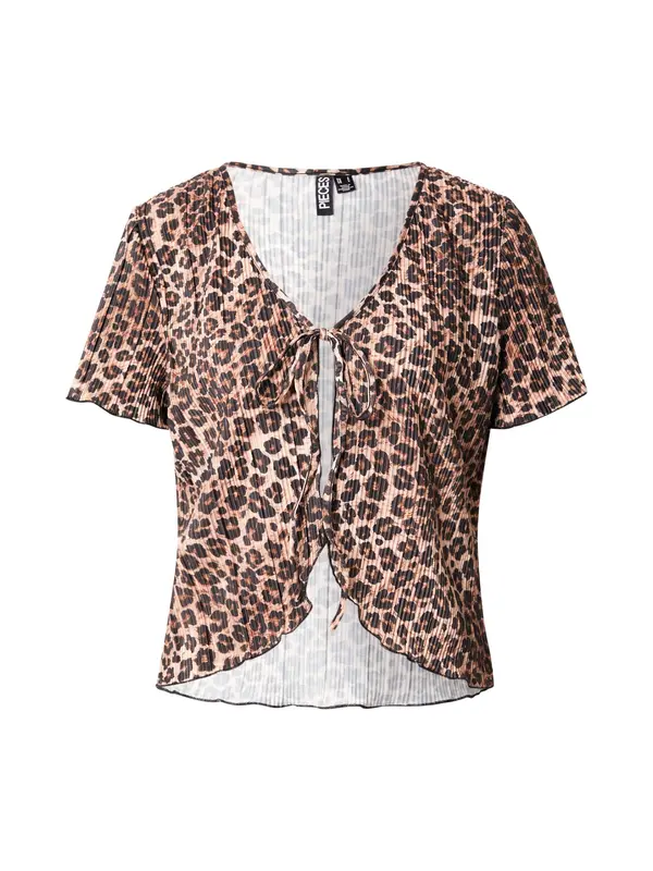 PIECES PIECES Bluza 'PCAMBER'  smeđa / crna