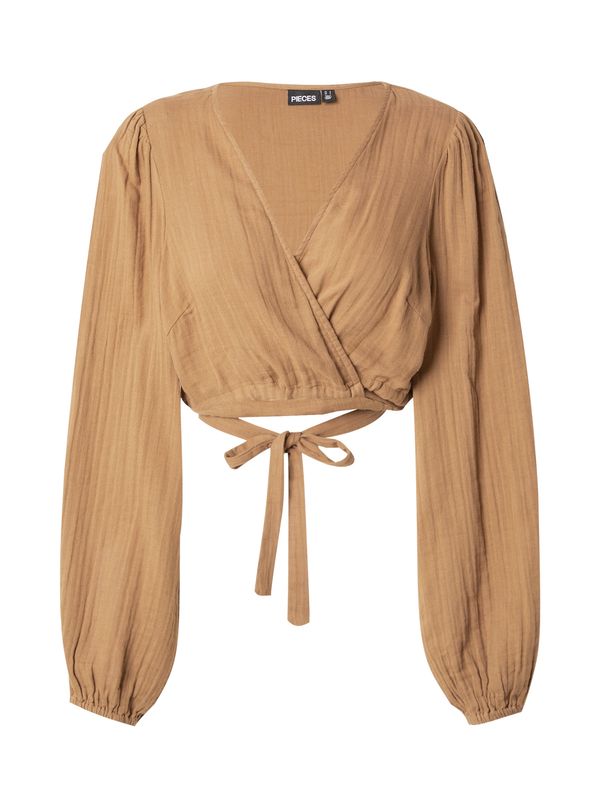 PIECES PIECES Bluza 'PCASTINA'  svijetlosmeđa