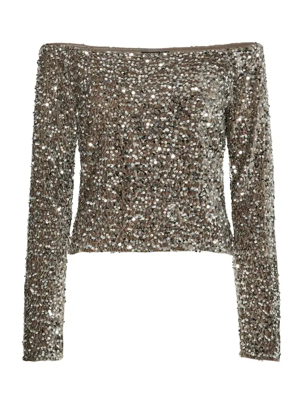 PIECES PIECES Bluza 'PCKam'  tamno smeđa / srebro