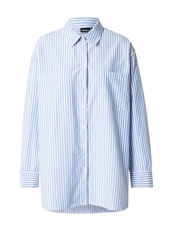 PIECES PIECES Bluza 'PCMELIA'  plava / bijela