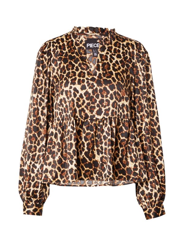 PIECES PIECES Bluza 'PCNEO'  konjak / cappuccino / crna