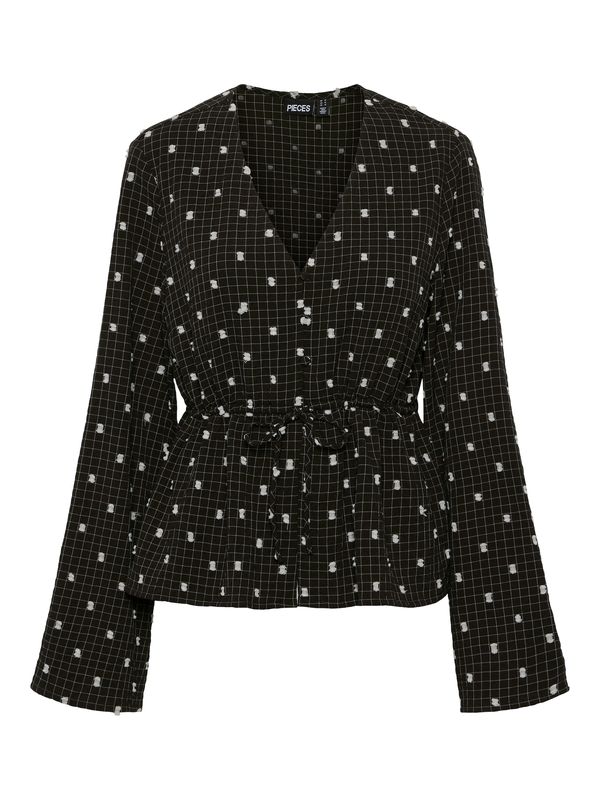 PIECES PIECES Bluza 'PCNOVALEE'  crna / bijela