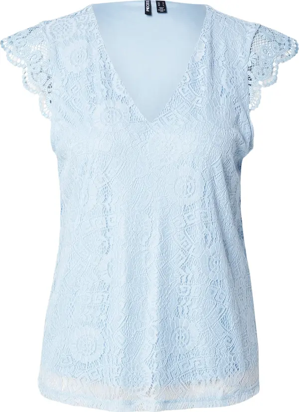 PIECES PIECES Bluza 'PCOLLINE'  sivkasto plava