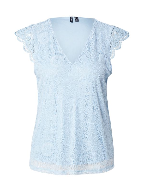 PIECES PIECES Bluza 'PCOLLINE'  sivkasto plava