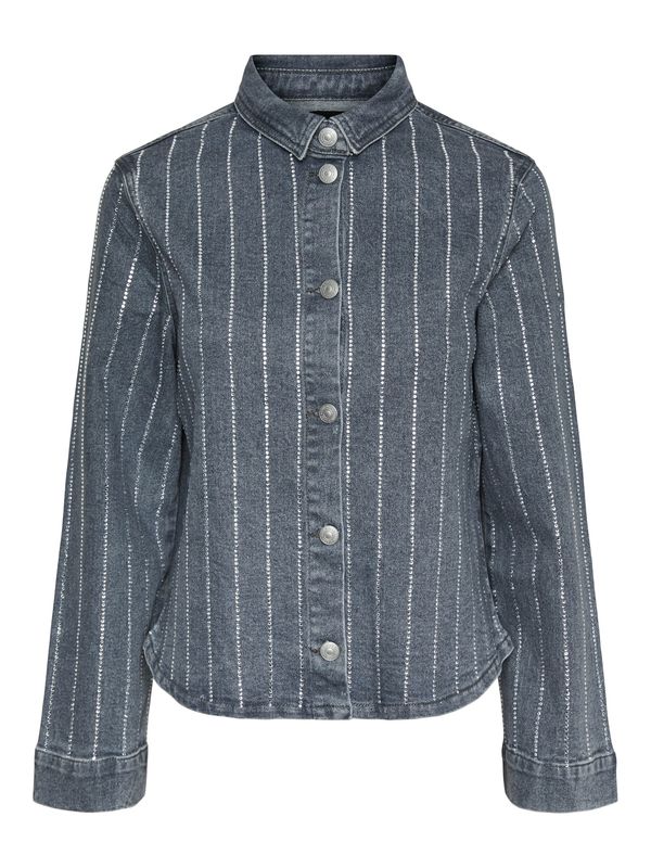 PIECES PIECES Bluza 'PCSIFFI'  sivi traper / bijela