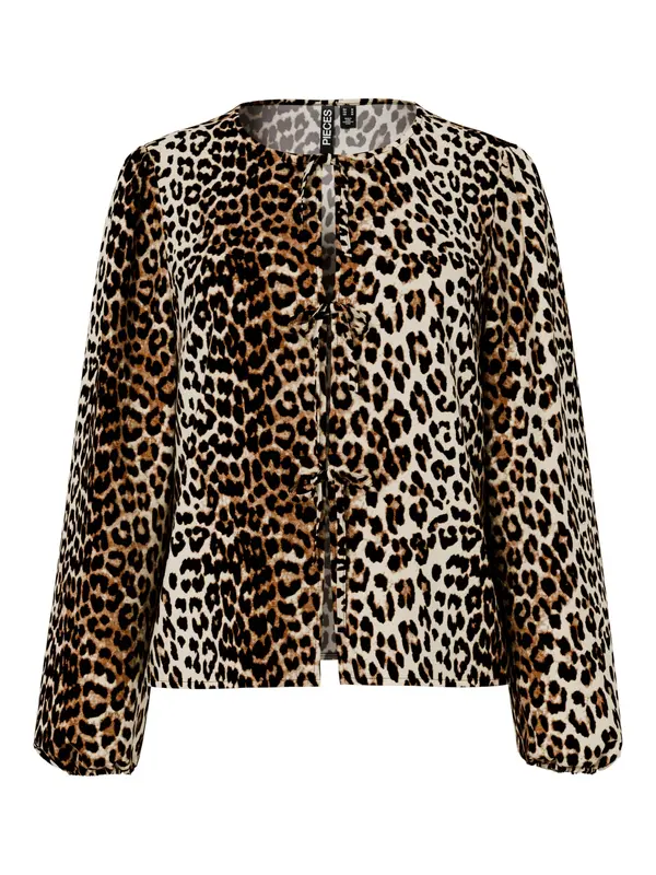PIECES PIECES Bluza 'PCTIFFANY'  karamela / cappuccino / crna