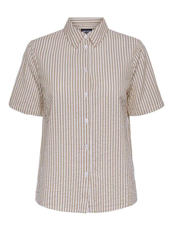 PIECES PIECES Bluza 'SALLY'  bež / bijela