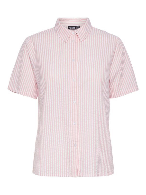 PIECES PIECES Bluza 'SALLY'  roza / bijela