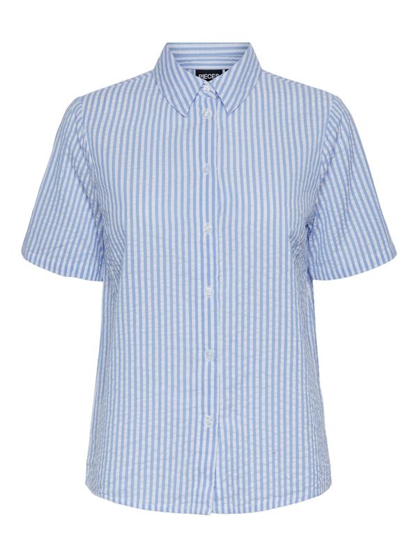 PIECES PIECES Bluza 'SALLY'  svijetloplava / bijela