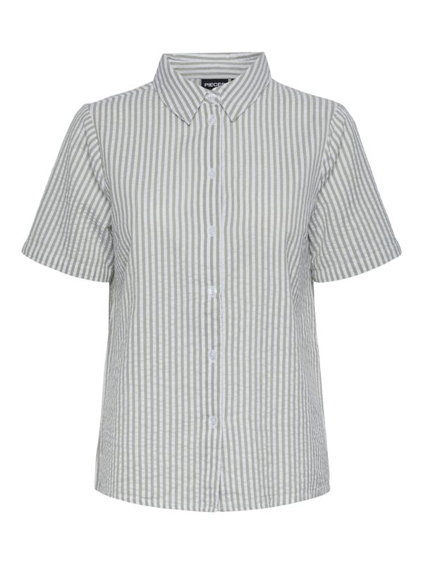 PIECES PIECES Bluza 'SALLY'  zelena / bijela