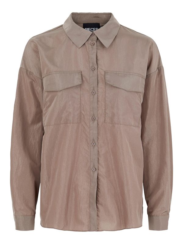 PIECES PIECES Bluza  smeđa