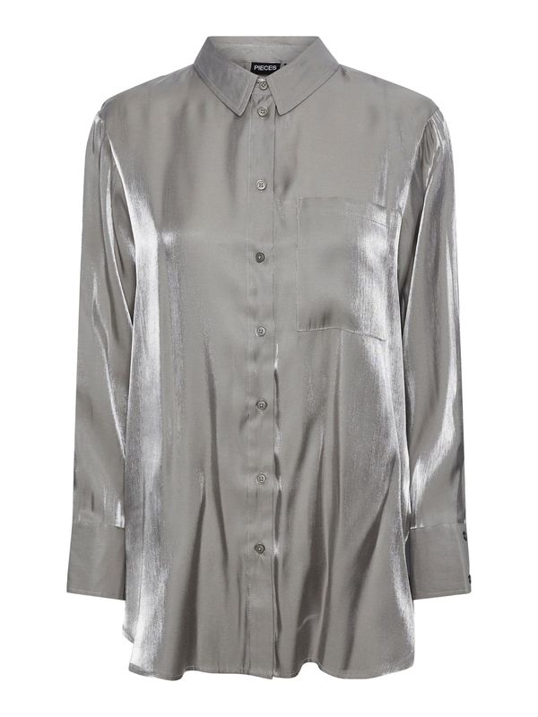 PIECES PIECES Bluza 'SOLA'  srebro