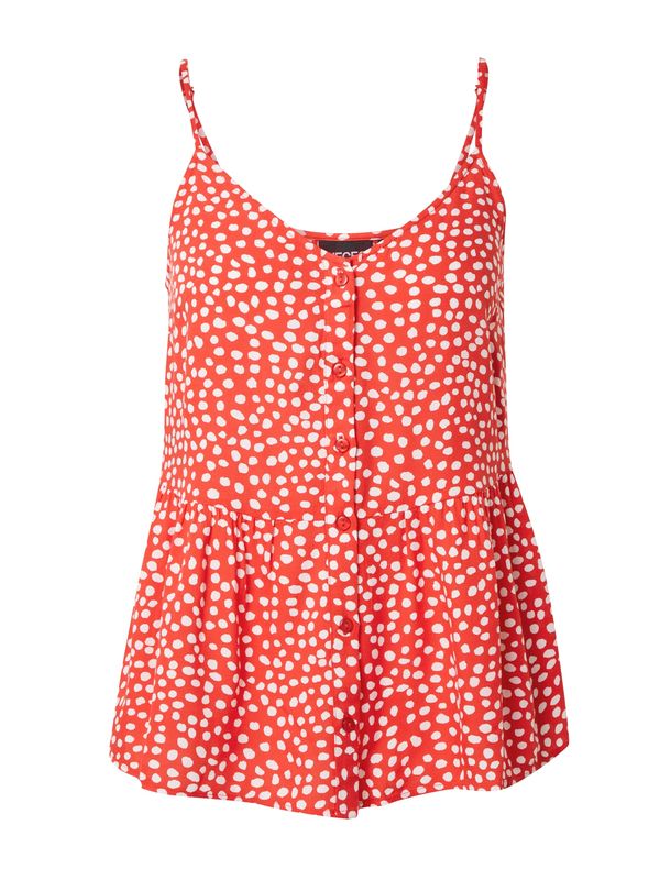 PIECES PIECES Bluza 'TALA'  svijetlo crvena / bijela