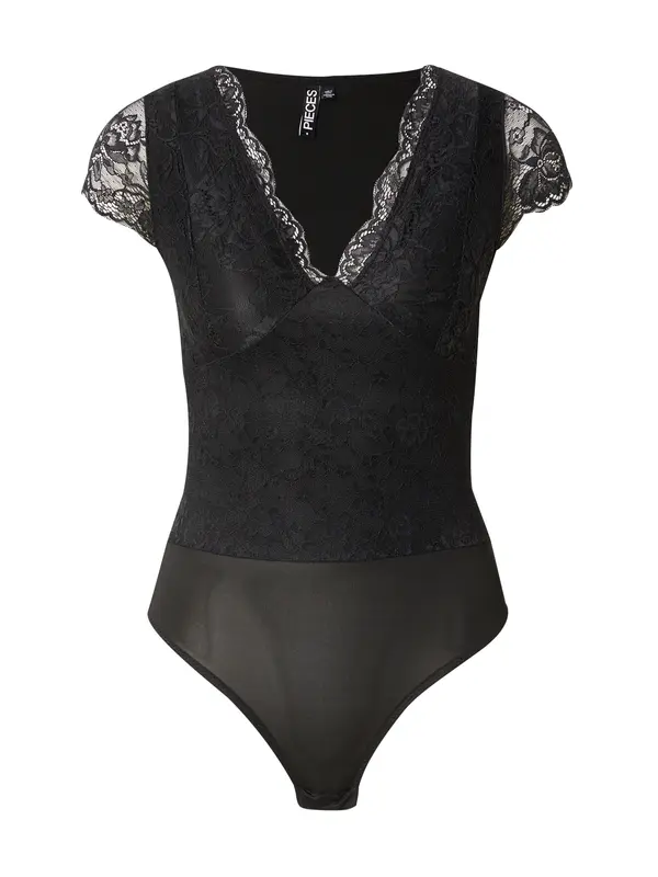 PIECES PIECES Bodi bluza 'ALICE'  crna
