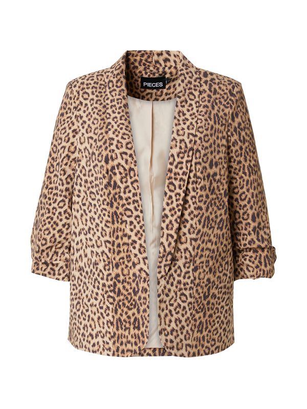 PIECES Curve PIECES Curve Blejzer 'PCBOSS'  bež / smeđa / crna