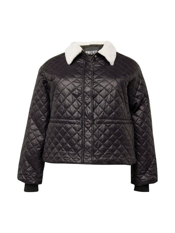 PIECES Curve PIECES Curve Prijelazna jakna 'JAMIKA'  crna / bijela