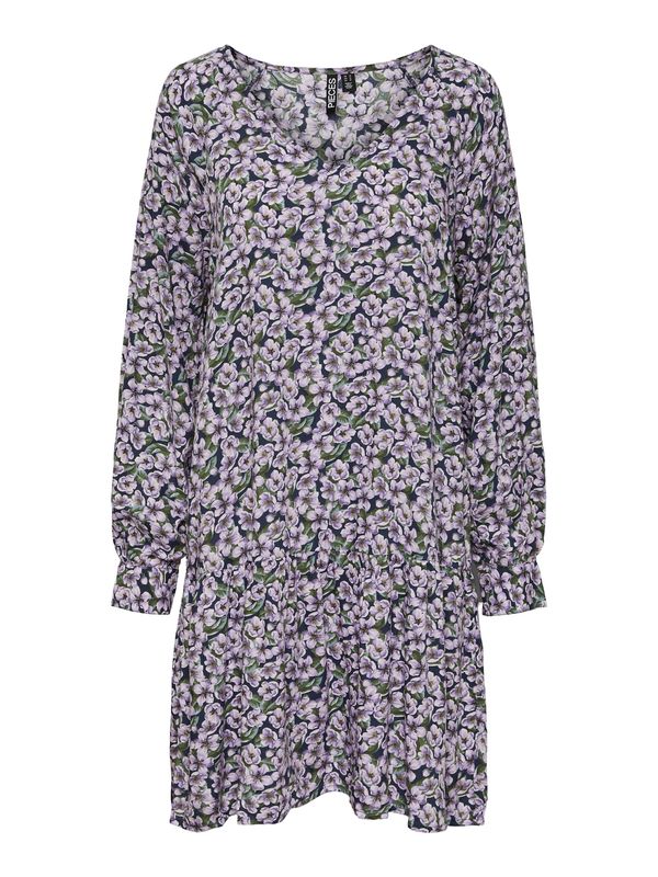 PIECES PIECES Haljina 'Alma'  tamno zelena / svijetloljubičasta / crna / bijela