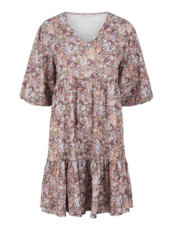 PIECES PIECES Haljina 'LEASTE'  smeđa / miks boja