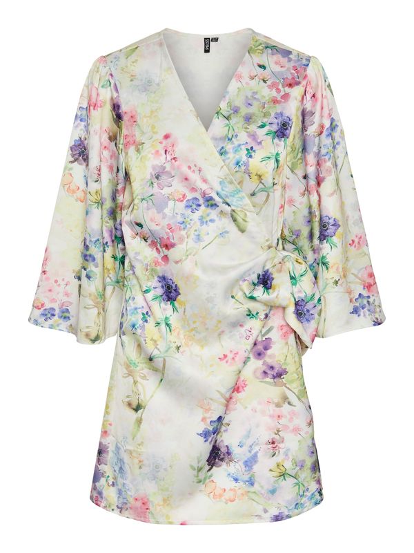 PIECES PIECES Haljina 'MARI'  zelena / ljubičasta / roza / bijela