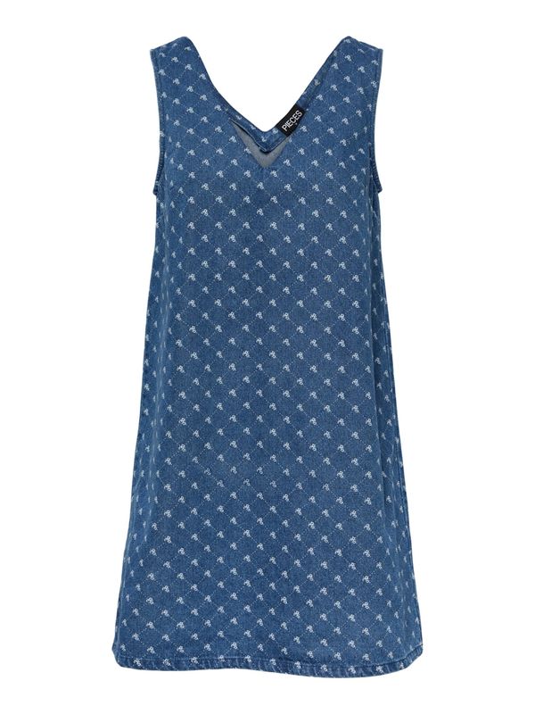 PIECES PIECES Haljina 'Nursel'  plavi traper / bijela