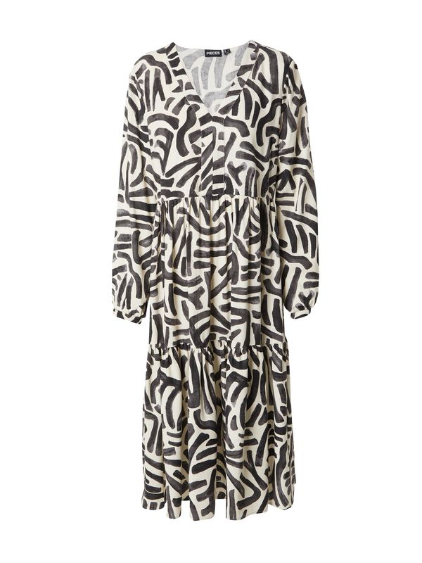 PIECES PIECES Haljina 'PCARLEM'  crna / bijela