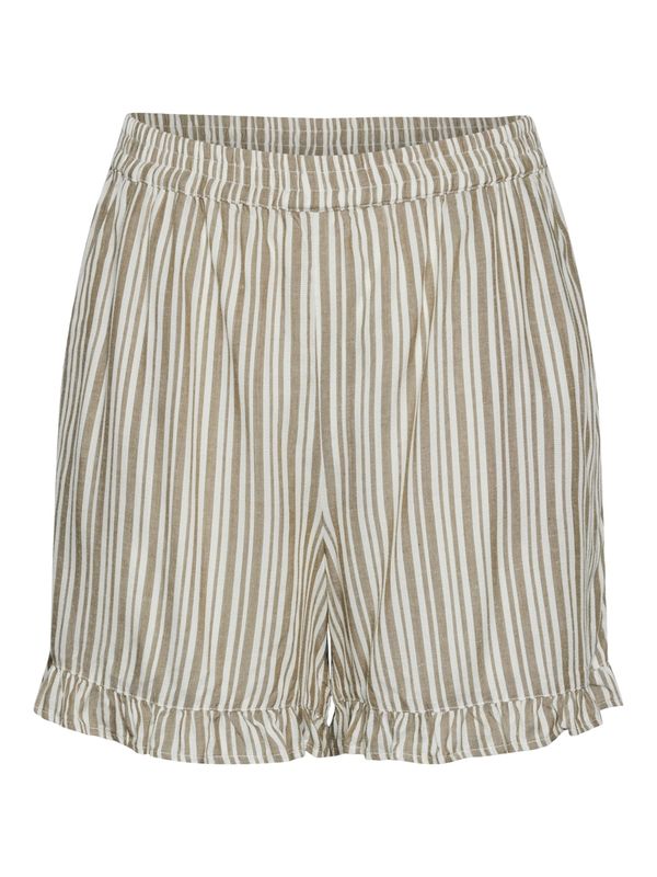 PIECES PIECES Hlače 'ALVINA'  maslinasta / bijela