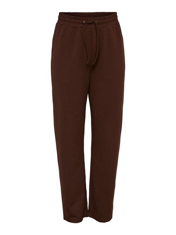 PIECES PIECES Hlače 'Nathaly'  kestenjasto smeđa