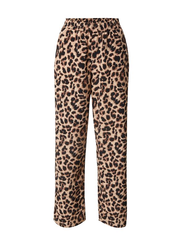 PIECES PIECES Hlače 'PCJULINA'  smeđa / svijetlosmeđa / crna