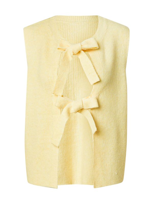 PIECES PIECES Kardigan bez rukava  svijetložuta